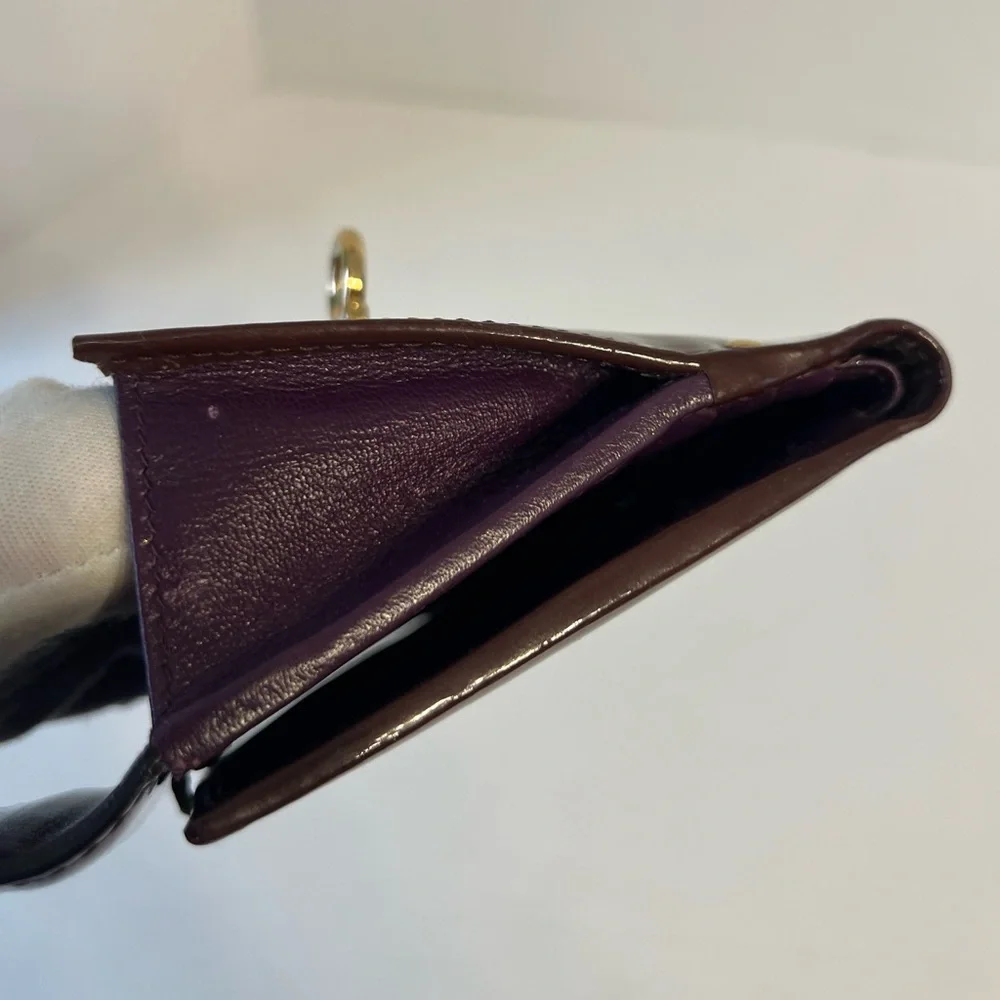 Vintage Salvatore Ferragamo Purple Patent Leather‎ Wallet